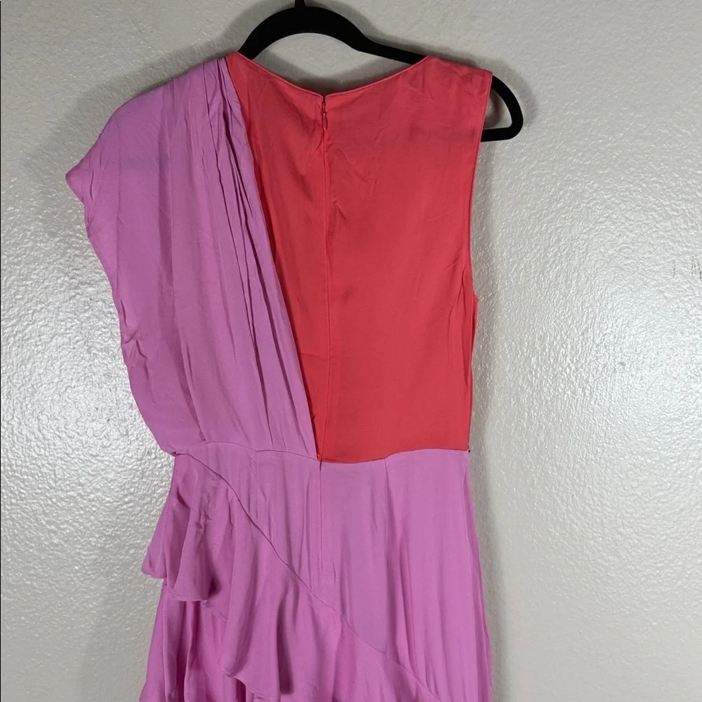 L’academie by Marianna Zita Midi Dress in Purple & Coral